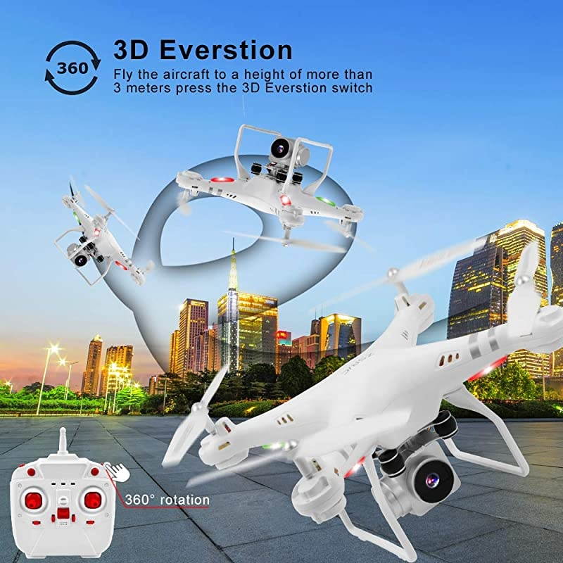 Drone,WiFi 4K HD Camera Live Video Quadcopter with Altitude Hold, Gravity Sensor Function, RTF and Easy to Fly for Beginner (Drone)