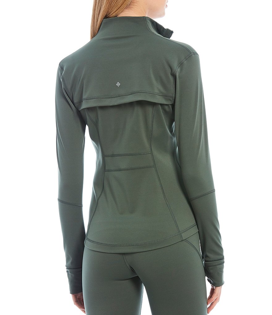 Antonio Melani Awaken High-Tech Interlock Knit Moisture Wicking Zip Front Jacket