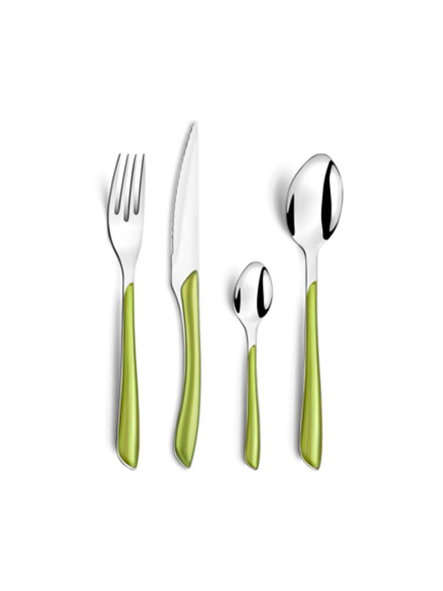 Amefa 'Eclat' Light Green Stainless Steel 14 cm Cutlery - Set of 24