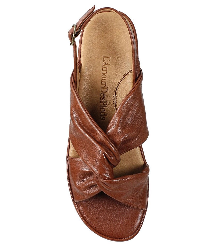 L'Amour Des Pieds Amiens Leather Twist Knot Sandals