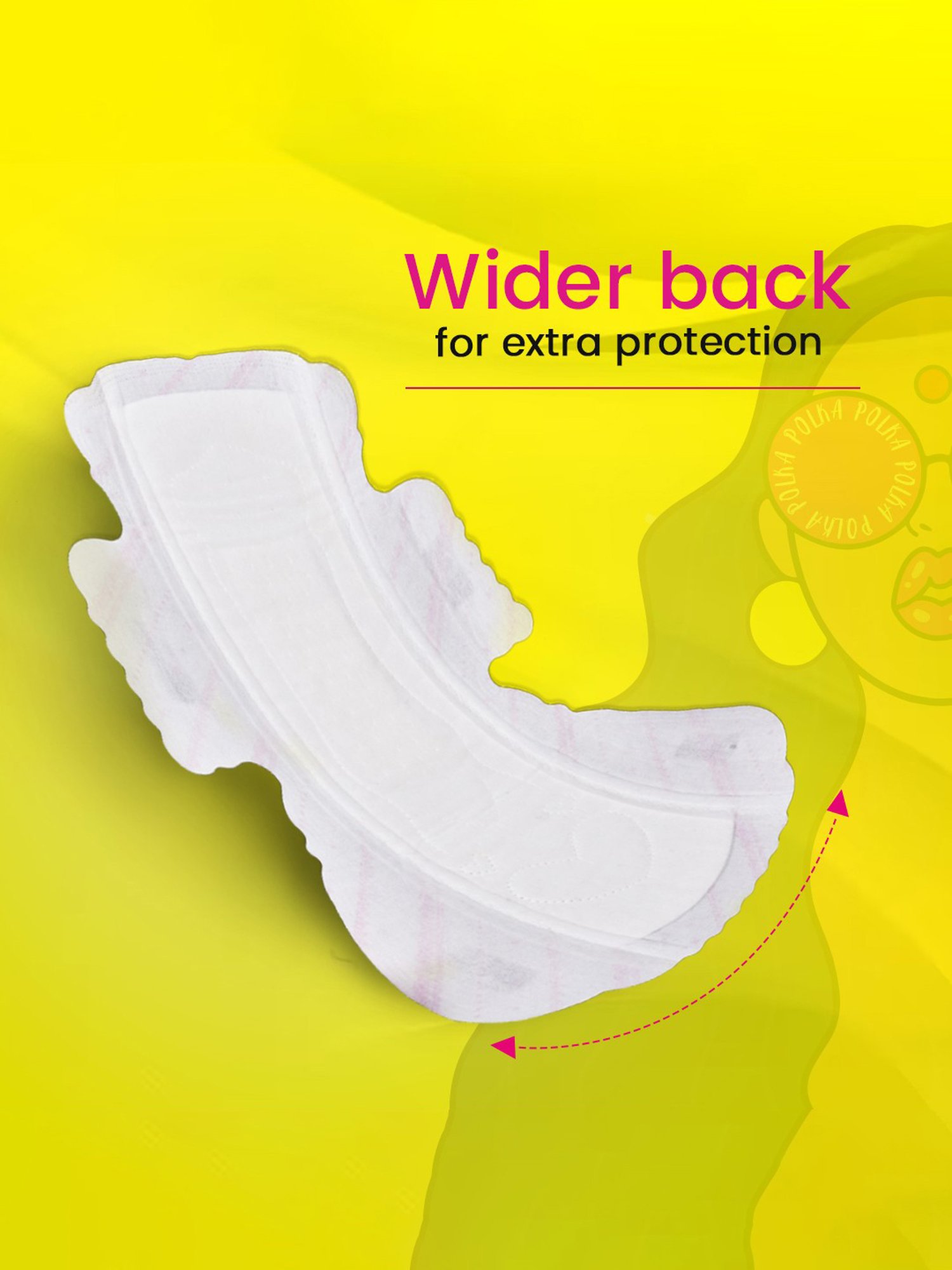 PINQ Polka Premium Cotton Feel Sanitary Pads XL - 40 Pads + 5 Pantliners