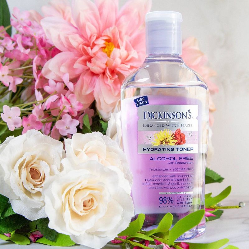 Dickinson's Enhanced Witch Hazel with Rosewater Alcohol-Free 98% Natural Formula Hydrating Toner - 16 fl oz