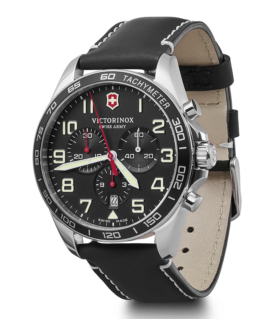 Victorinox Swiss Army Field Force Black Strap Chronograph Watch