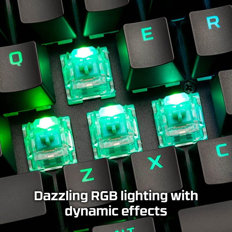 Alloy Origins Mechanical Gaming Keyboard SoftwareControlled Light Macro Customization Compact Form Factor RGB LED Backlit Tactile  Aqua Switch