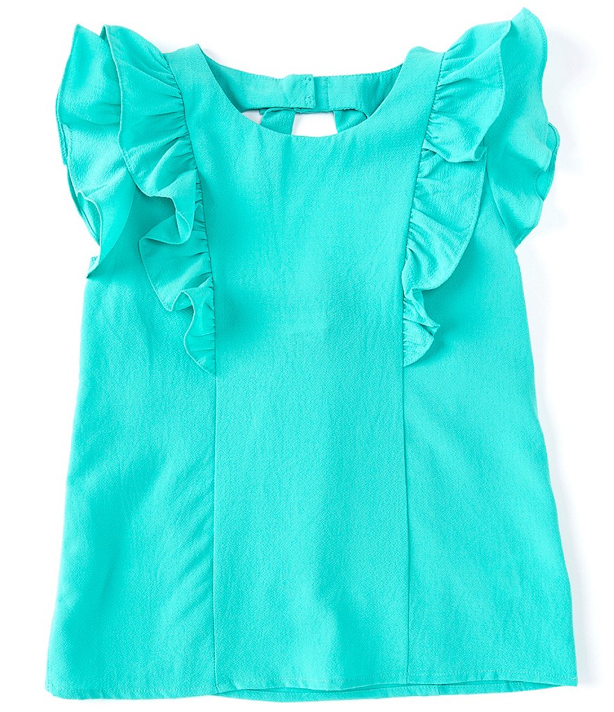 Mini Molly Big Girls 8-14 Ruffle-Sleeve Bow-Back Top