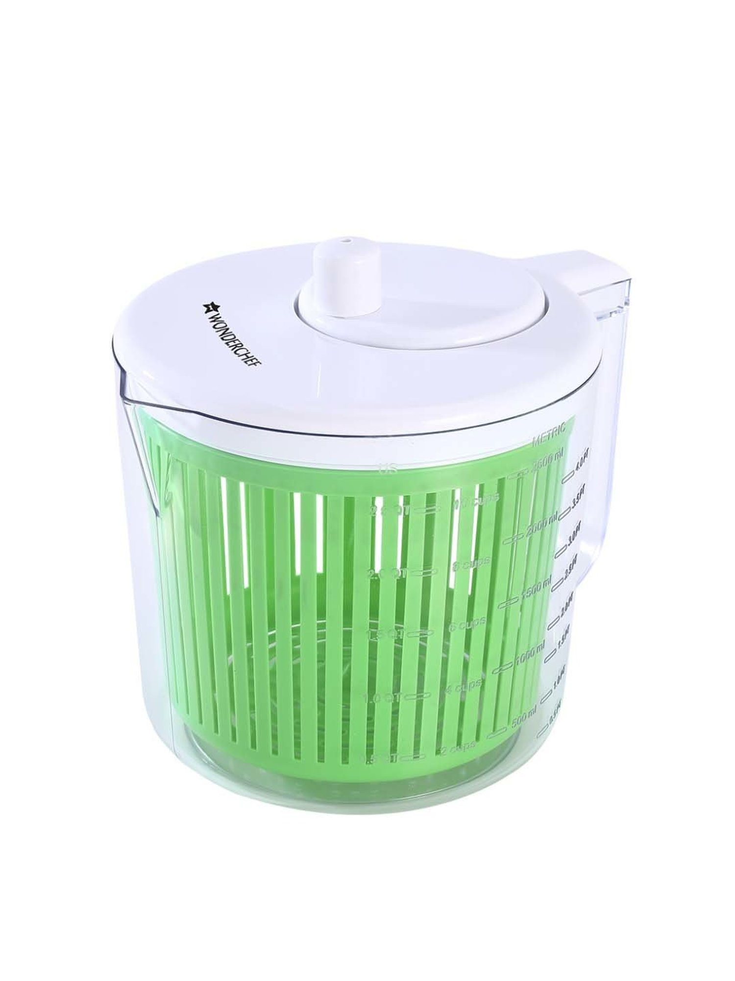 Wonderchef Green & White Vegetable Cleaner and Salad Spinner