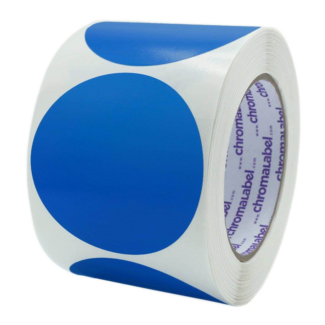 ChromaLabel 3 inch Color-Code Dot Labels | 500/Roll (Dark Blue)