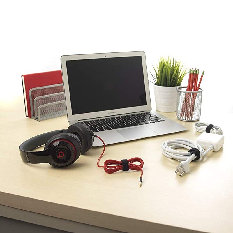 inch x 20ft Hook Loop Cable Straps Cord Organizer Cable Ties Reusable Fasten One Wrap Cord Nylon Power Cord Management Wire Organizer Straps Self Gripping