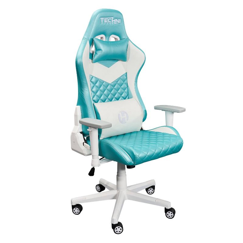 High Back Ergonomic Gaming Chair Aqua - Techni Sport