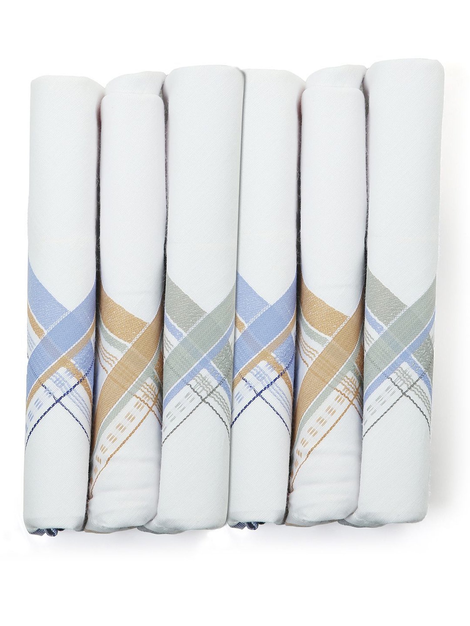 Crusset White Cotton Handkerchief - Pack of 6