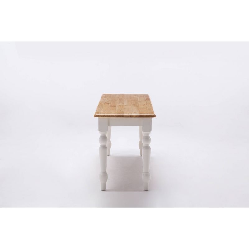 Farmhouse Dining Bench Wood/White/Natural - Boraam