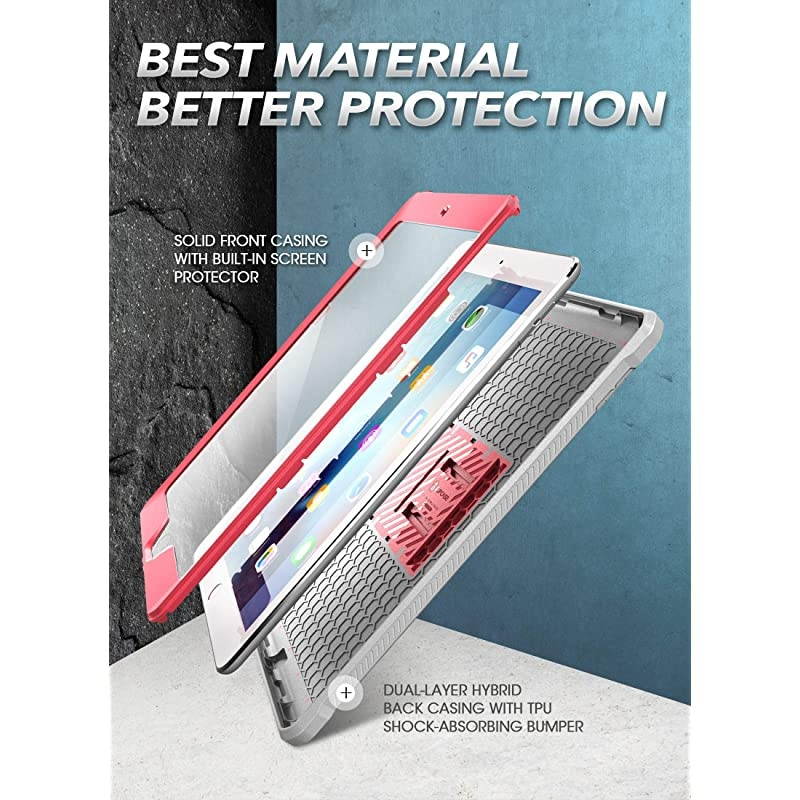 Unicorn Beetle Pro Series Case for iPad 102 20202019 with Builtin Screen Protector Protective Case for iPad 8th Generation 2020iPad 7th Generation 2019Pink