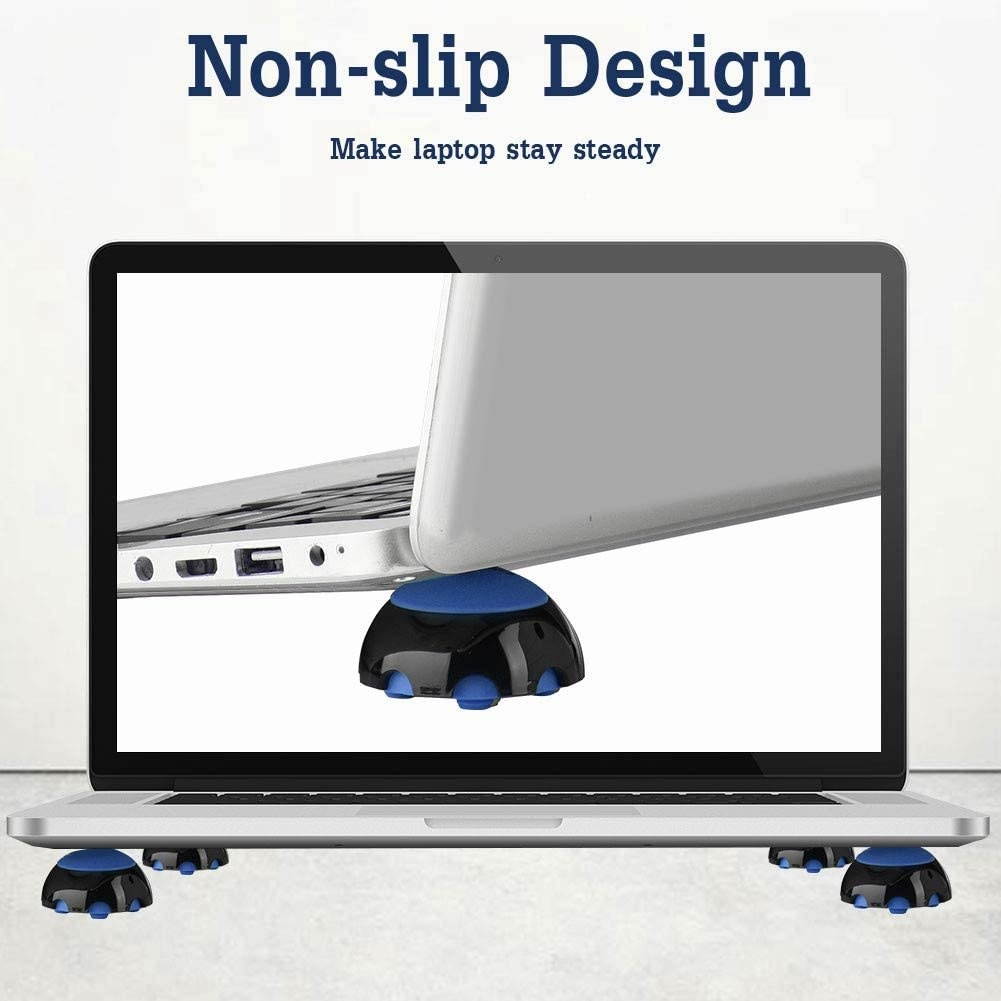 fosa Laptop Cooling Pad Ball Non-Slip Skidproof Heat Convection Reduction Cooler Stand Ball for Notebook/iPad/Laptop(Blue)