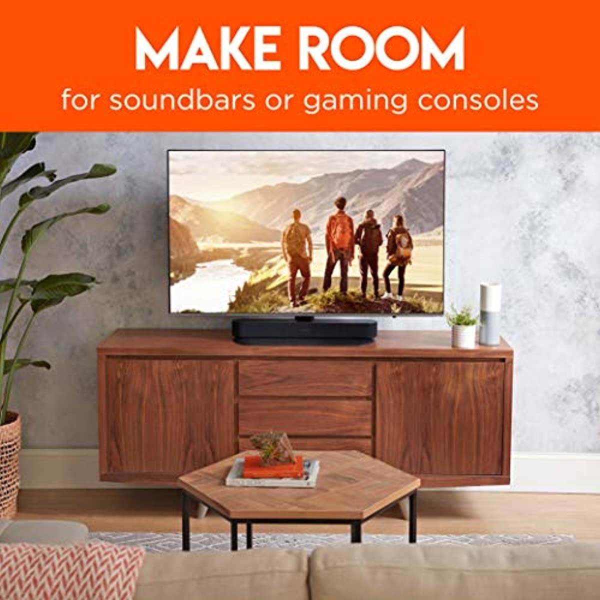 ECHOGEAR TV Swivel Stand - Universal Replacement Stand for TVs Up to 65"- Height Adjustable Up to 8" & Smooth TV Swivel - Works with Samsung, LG, Sony & More