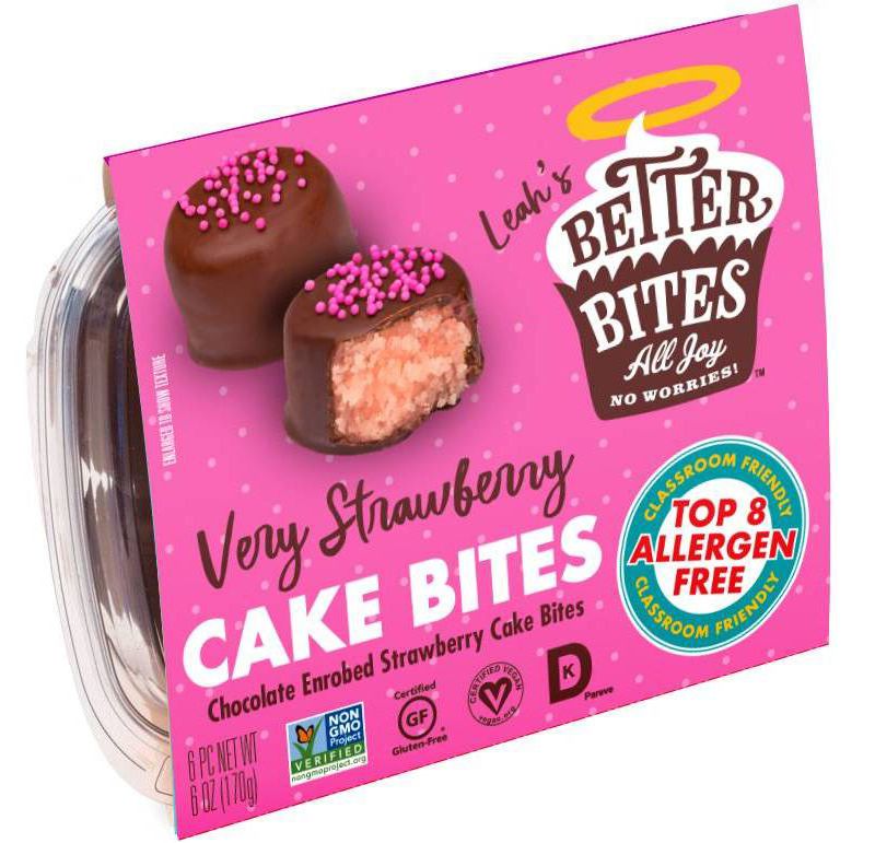 Better Bites Gluten Free Very Strawberry Cake Bites - 6ct