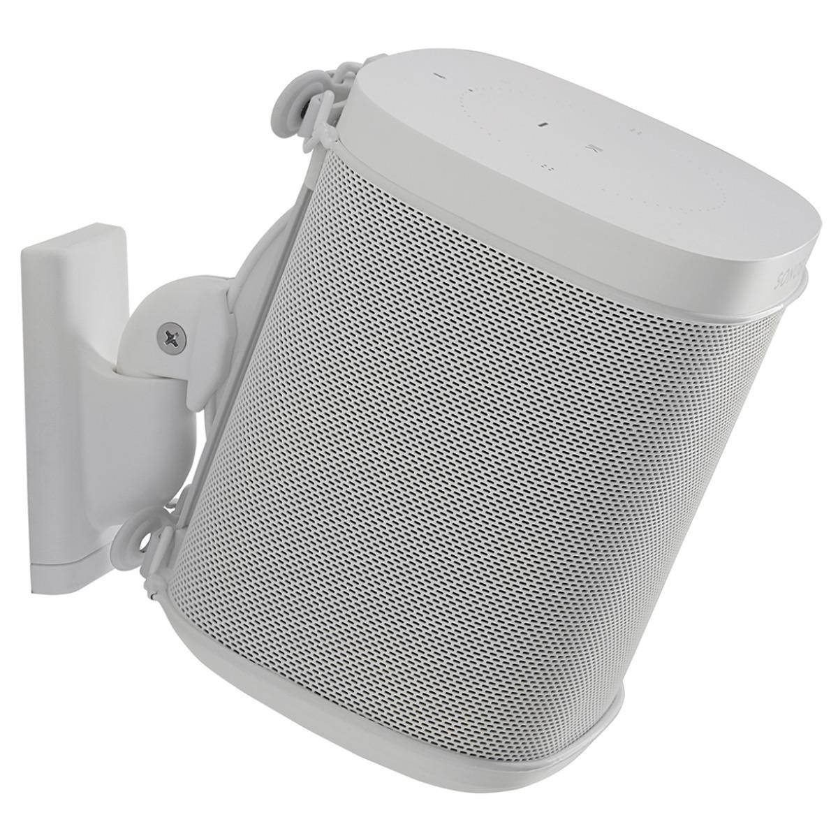 Sanus Wireless Speaker Swivel and Tilt Wall Mount for Sonos ONE, PLAY:1, and PLAY:3 - Each (White)
