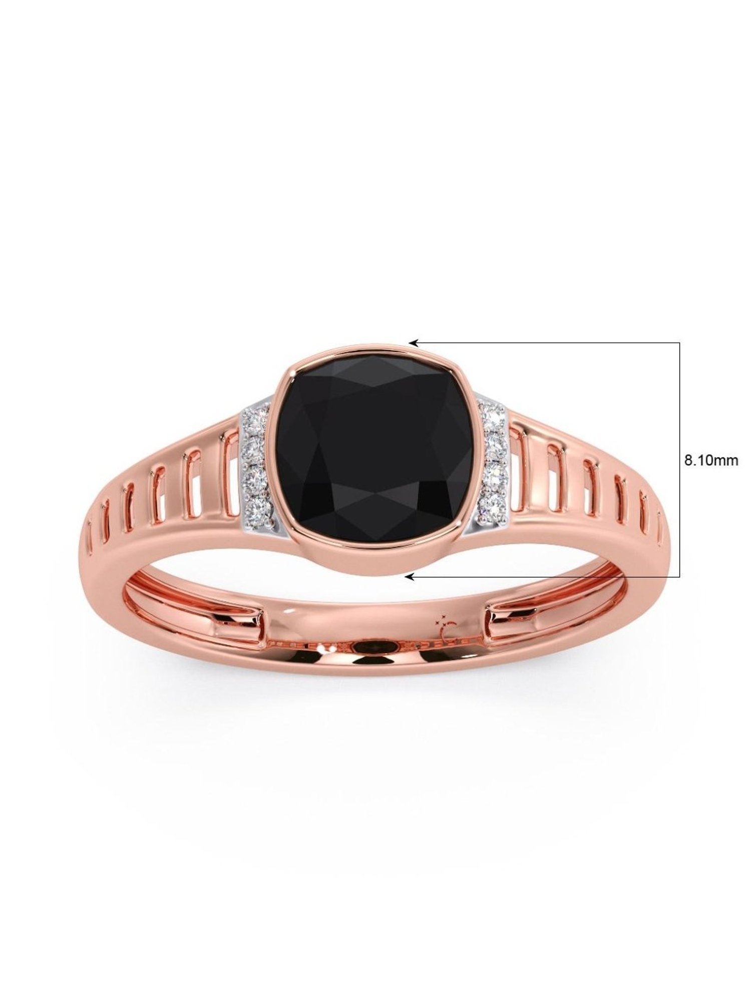 Candere by Kalyan Jewellers 18k Rose Gold & Diamond Ring for Men