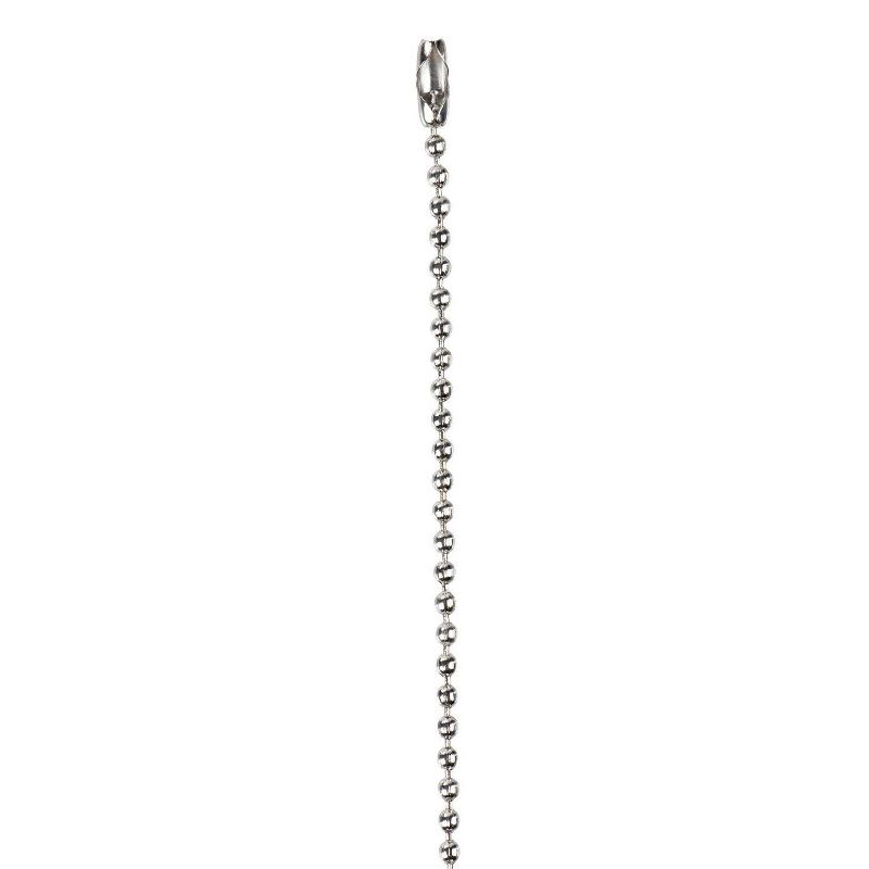 Genie Crafts 75 Pack Silver Ball Chain Necklace with Connector for Jewelry Making, 24" x 0.9"