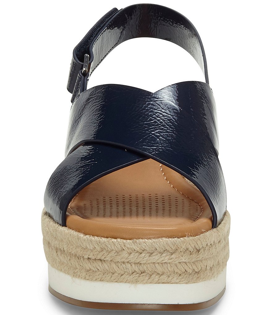 CC Corso Como Penelopy Patent Leather Flatform Espadrilles