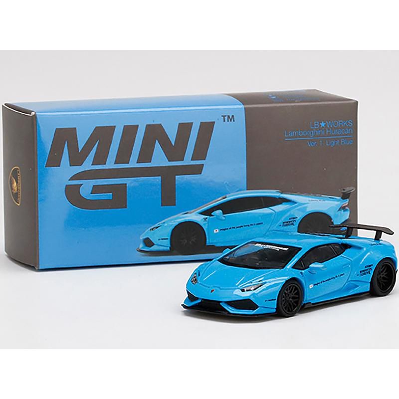 Lamborghini Huracan Ver. 1 LB Works Light Blue Limited Edition to 4200 pieces 1/64 Diecast Model Car by True Scale Miniatures