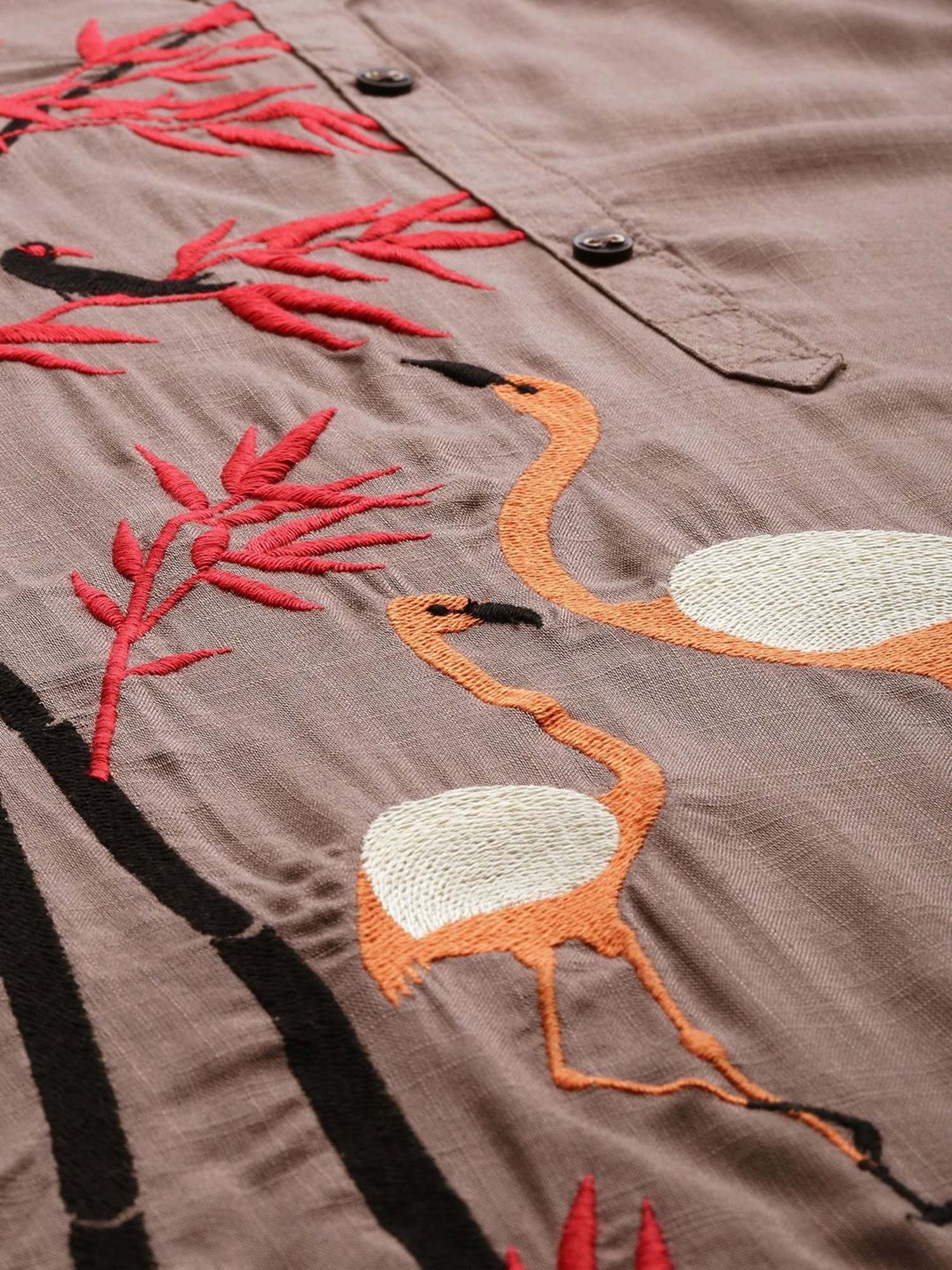 Alena Grey Embroidered Straight Kurta