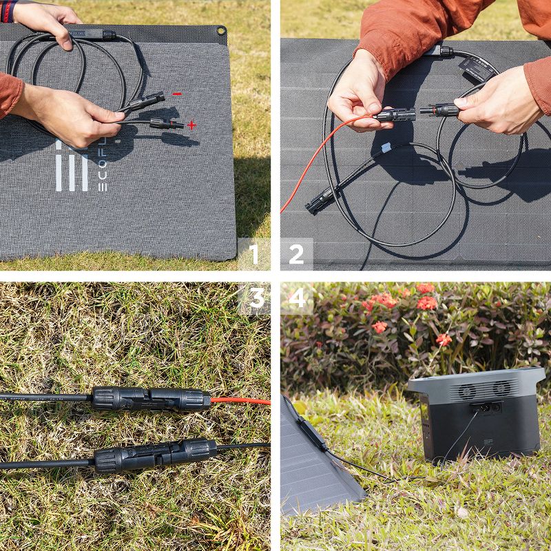 EF EcoFlow Portable Rechargeable Power Station EcoFlow and Folding Solar Panel