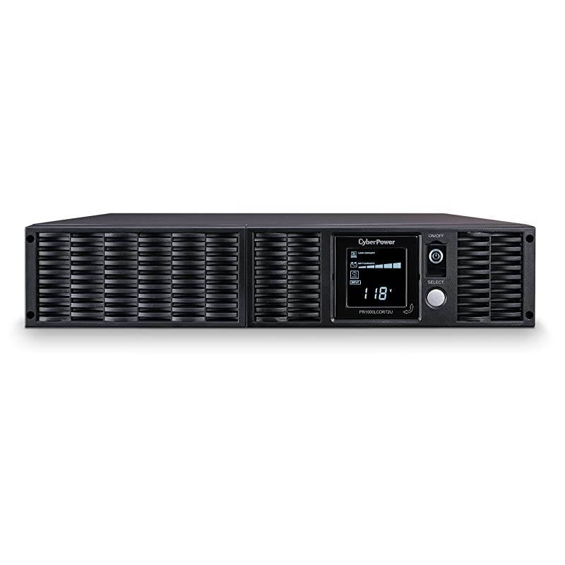 PR1000LCDRT2U Smart App Sinewave UPS System, 1000VA/900W, 8 Outlets, AVR, 2U Rack/Tower Black
