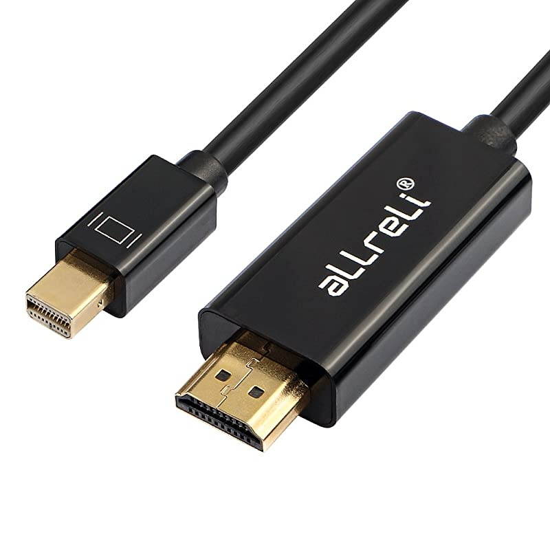 Mini DP to HDMI  6ft Mini DisplayPort Thunderbolt Compatible to HDMI HDTV Cable Full HD 1080p Gold Plated for iMac MacBook Pro MacBook Air and PC Black