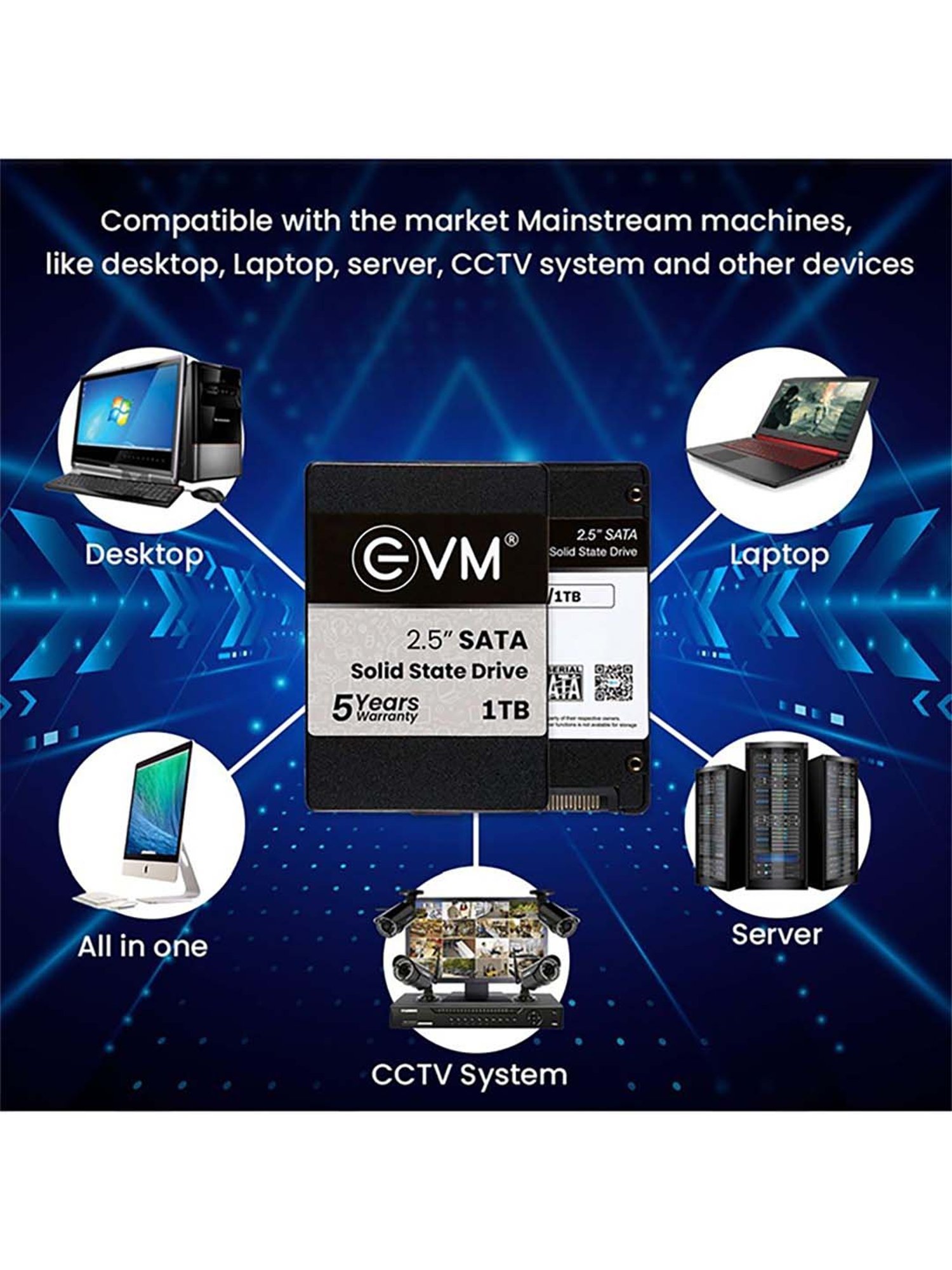 EVM EVM25 1TB 2.5 inch SATA Internal SSD (Black)