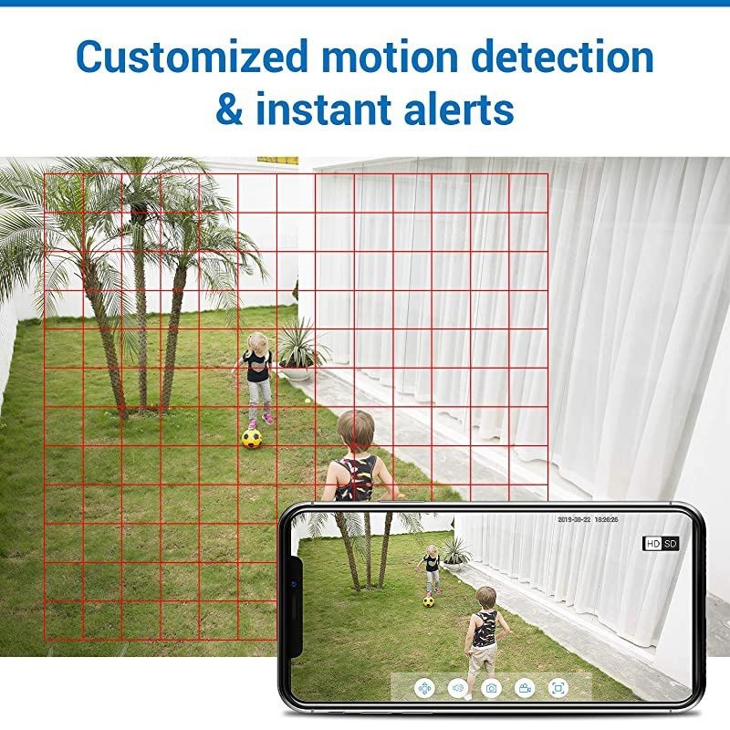 8CH Security Surveillance System H264 1080N Wired DVR and 8&times;1080P Weatherproof CCTV Camera System for Indoor Outdoor 100ft Night VisionEasy Remote AccessSmart Playback NO Hard Drive