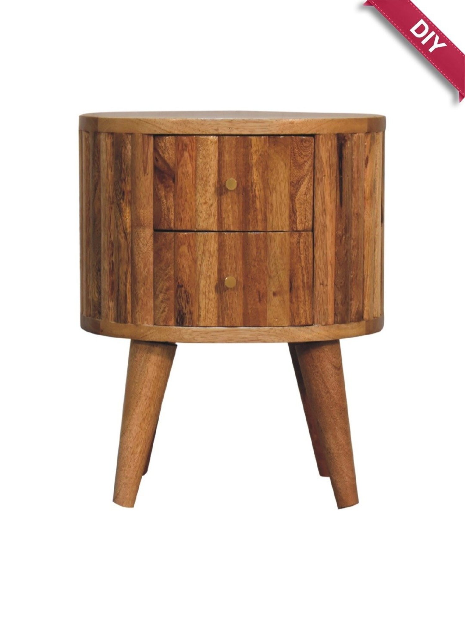 Ikiriya Avina Solid Dark Brown Wood End Table
