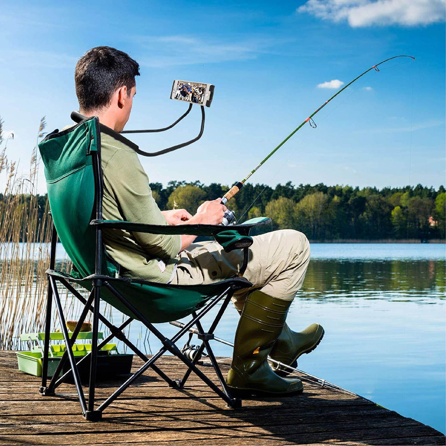 Cell Phone Neck Holder, Lazy Neck Phone Holder, Universal Neck Phone Holder, Hanging Phone Holder Free Your Hands for iPhone and Android Smartphone (Black)