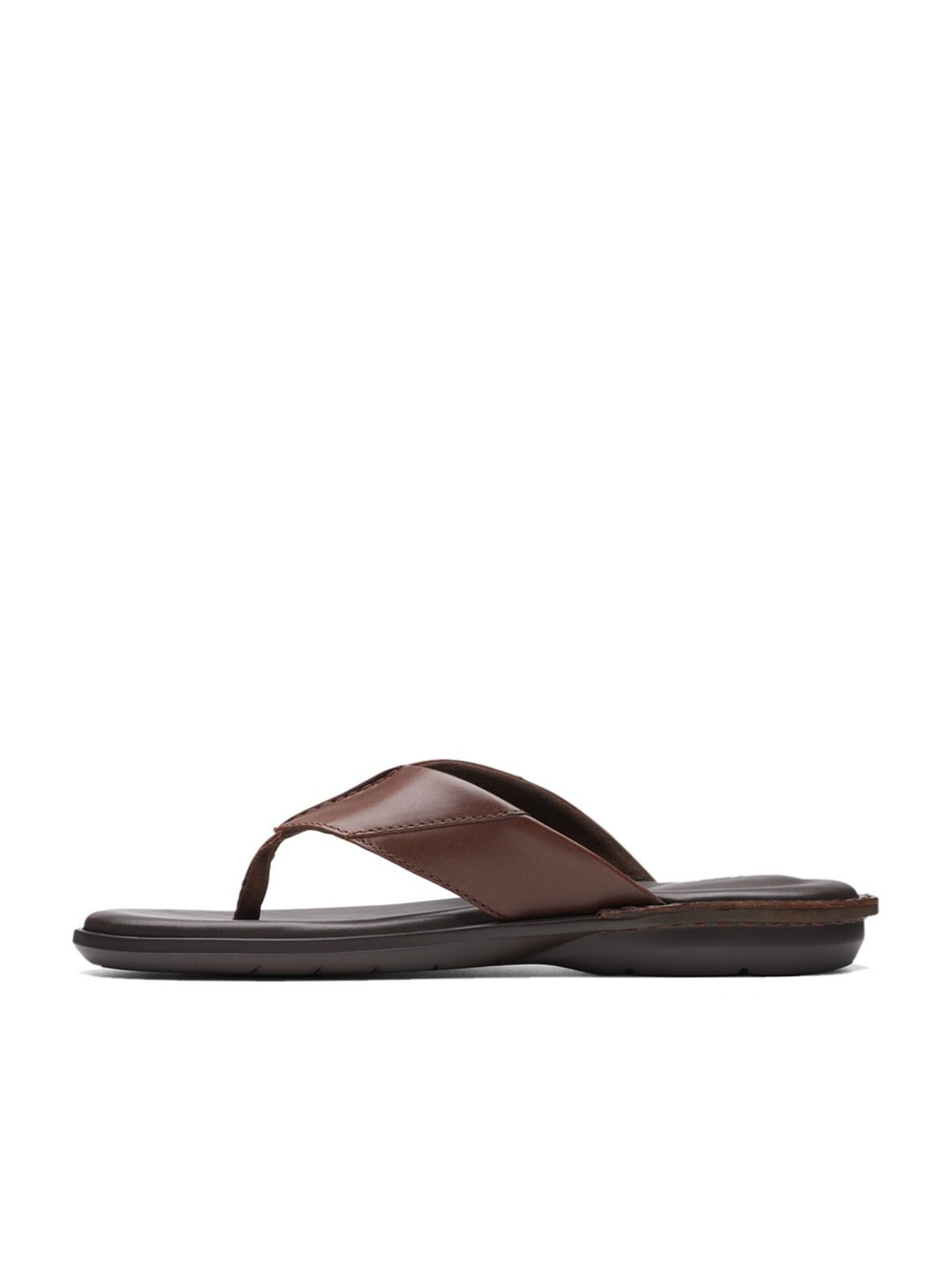 Clarks Men's Penryn Post Brown Thong Sandals