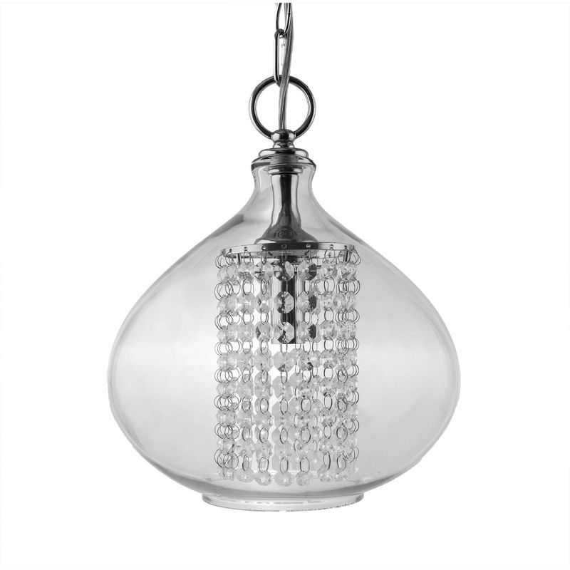 11.75" Faceted Crystal Glass Hanging Pendant - River of Goods