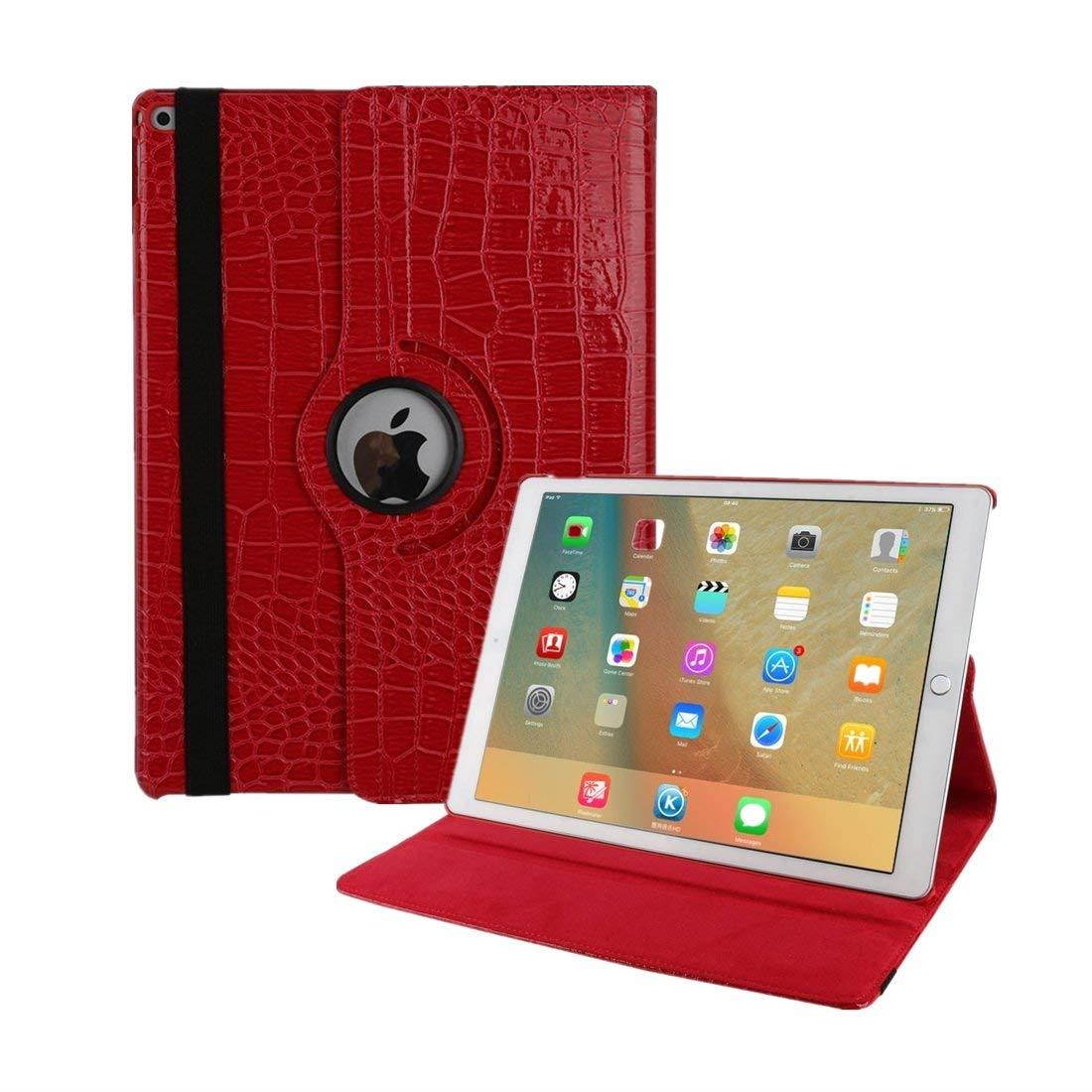 iPad 2 Case Cover,Dream Wings 360 Degrees Rotating Folio Stand Slim Screen Protective Smart Case Cover for Apple iPad 2/iPad 3/iPad 4 9.7 inch Tablet (iPad 2/3/4, Red)