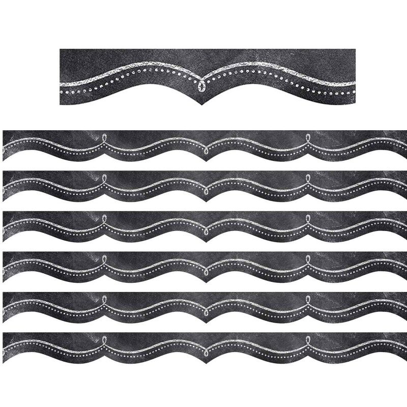 6pk 35' per Pack Chalk it Up! Dotted Swirl Borders - Creative Teaching Press