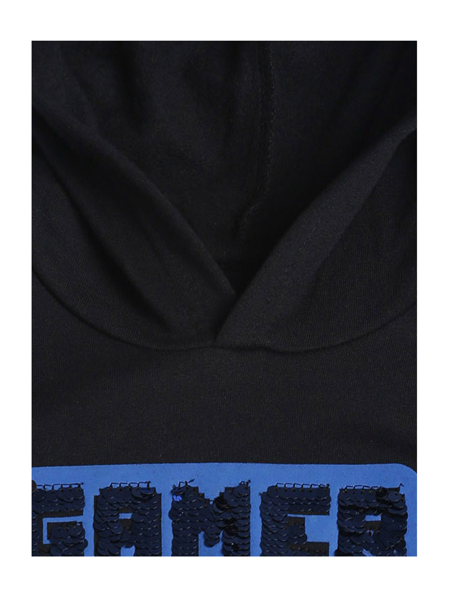 Tales & Stories Kids Embellished Black Hoodie