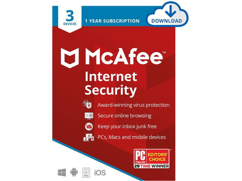 McAfee Internet Security 2021 1 Year / 10 Devices - Download