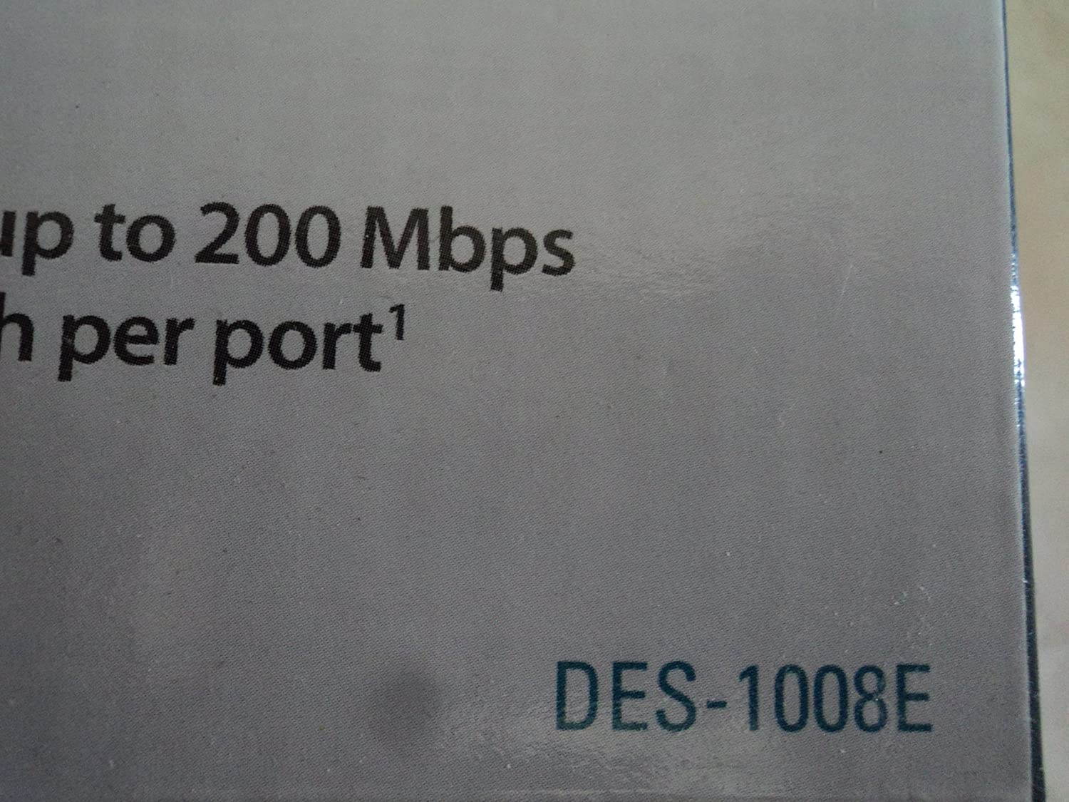 D-Link Network Switch DES-1008E 8-Port 10/100 Mbps Unmanaged Switch Desktop Retail