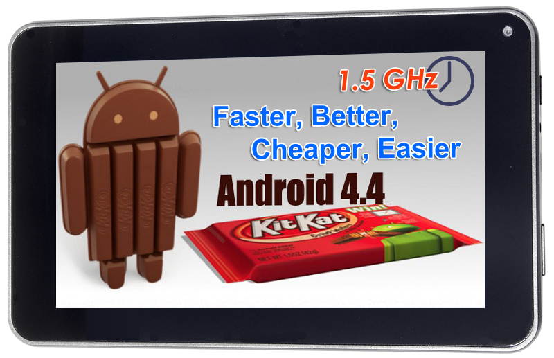 vitalASC vitalHOTT 7" Capacitive 1.5Ghz - 1G DDR3 8G Storage - 2CAMS - Android 4.4