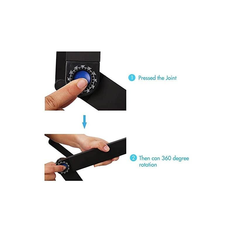 Laptop Bed Table, Portable Laptop Workstation Notebook Stand Reading Holder with 2 CPU Cooling Fans and Mouse Pad in Bed Couch Sofa Office