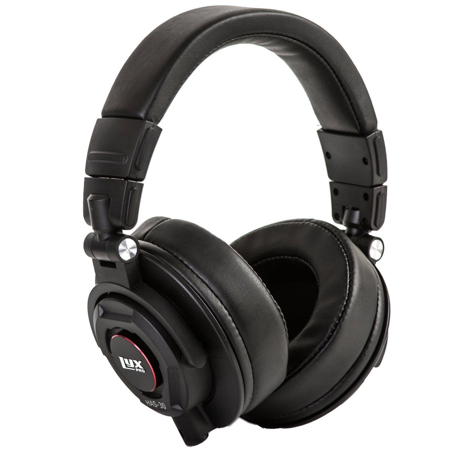 LyxPro HAS-30 Professional Studio Monitor Headphones, Detachable Cable, Foldable