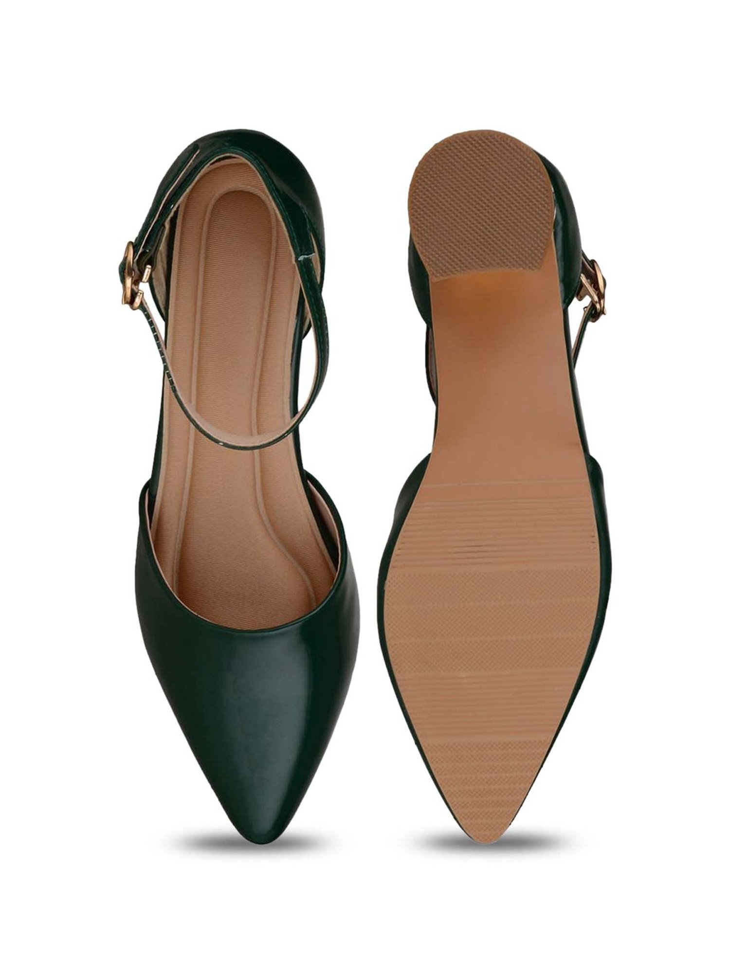 Sherrif Women's Green Ankle Strap Sandals