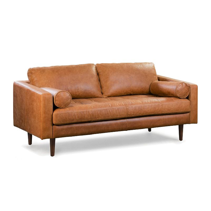 72" Kensington Apartment Sofa Cognac Tan - Poly & Bark