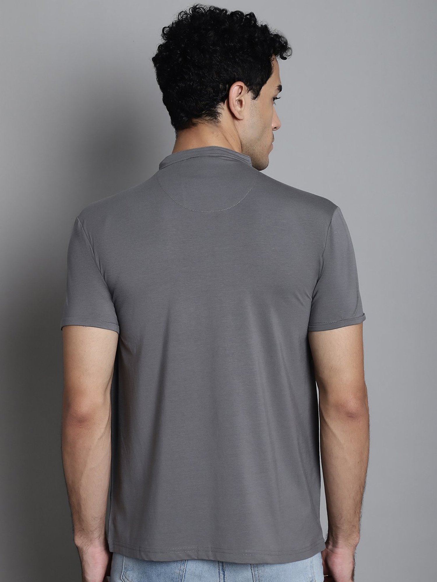 Levi's Pink Cotton Slim Fit Texture Henley T-Shirt