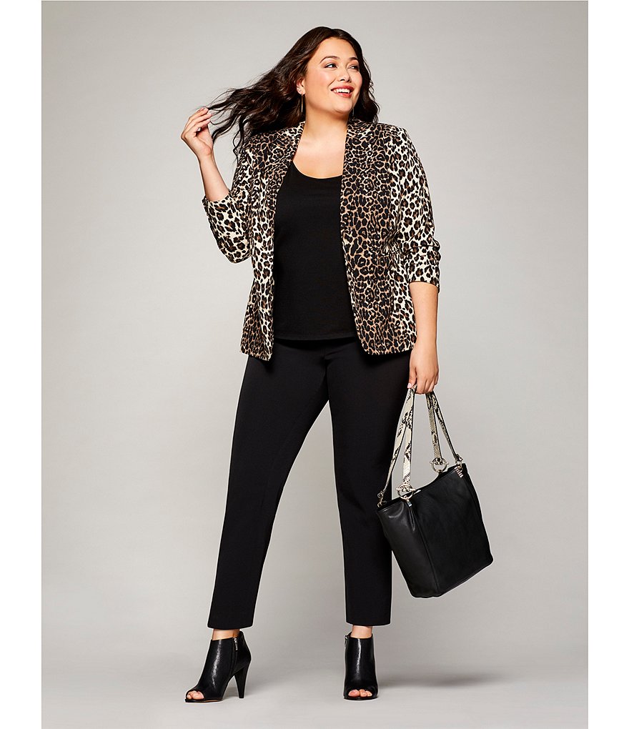 Vince Camuto Plus Front Zip Ankle Pant