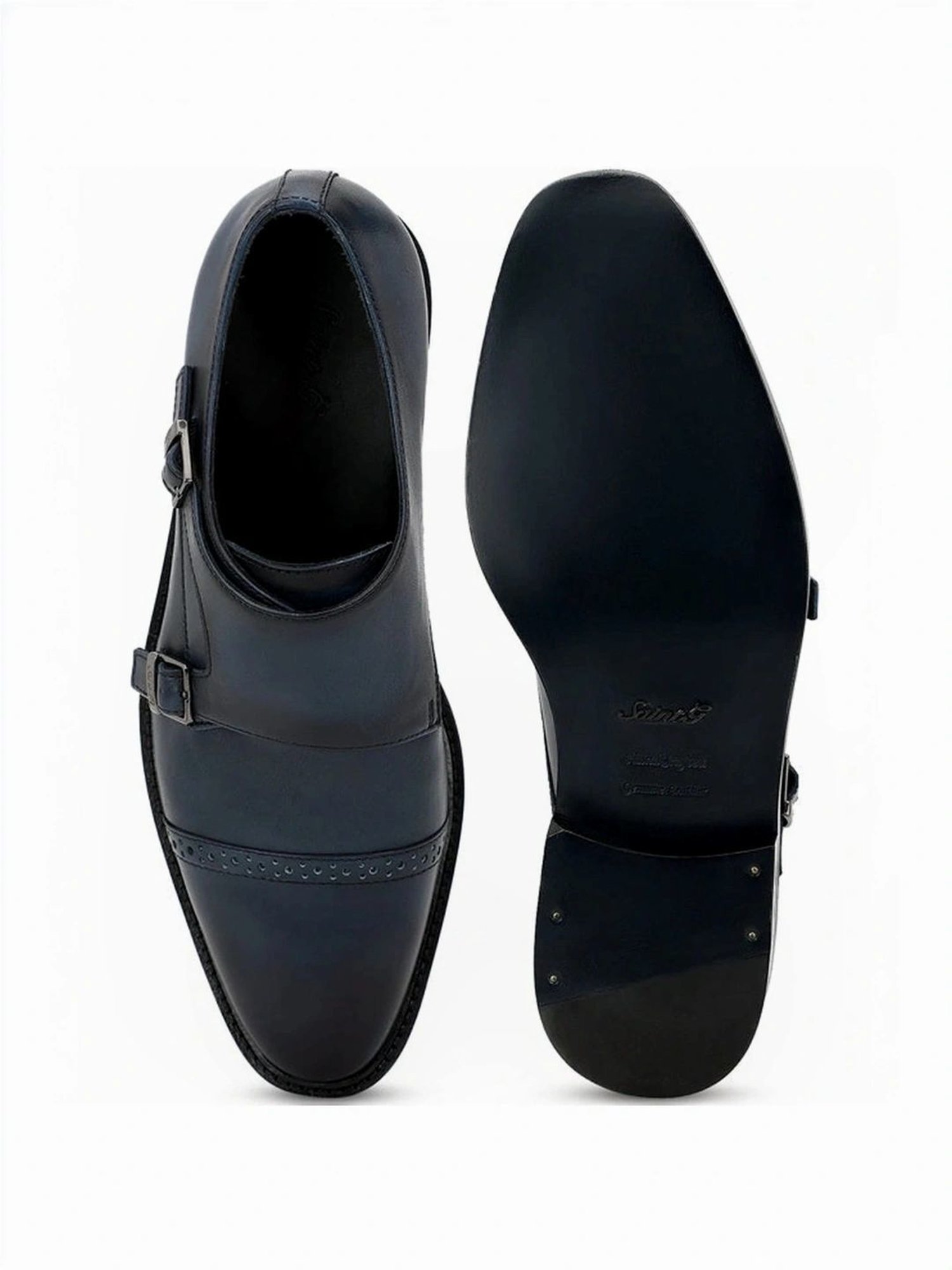 Saint G Men's Perctarit Blue Monk Shoes