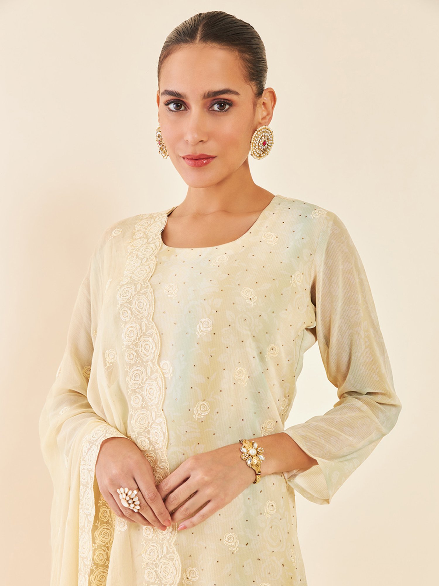 Salwar Studio Red Embroidered Blouse