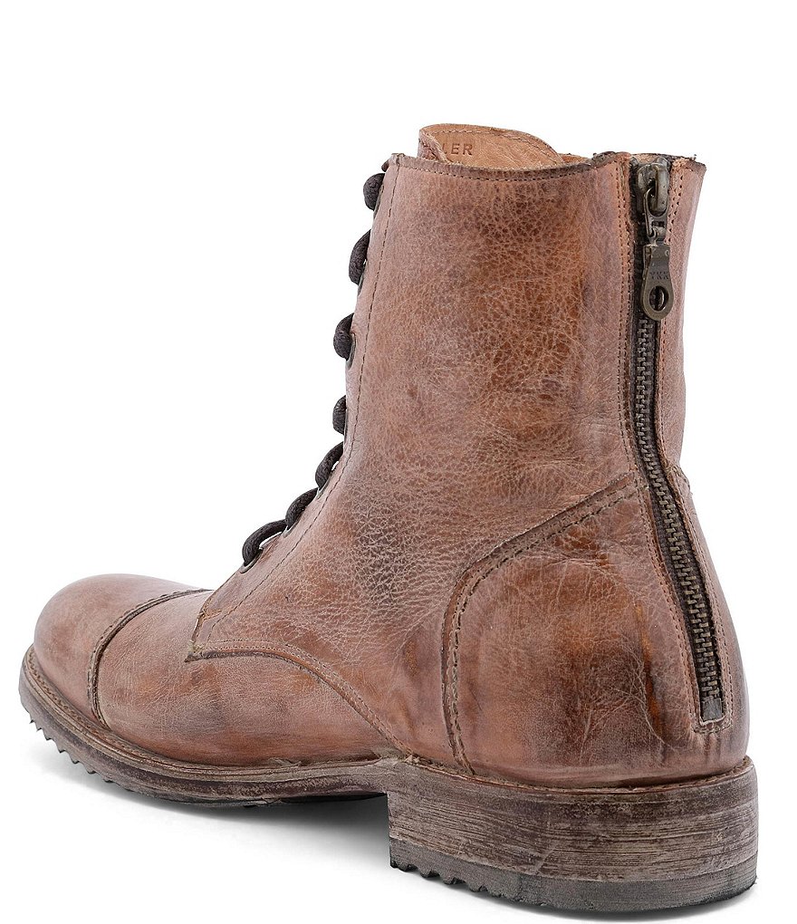Bed Stu Men's Protege Distressed Leather Cap Toe Combat Boots