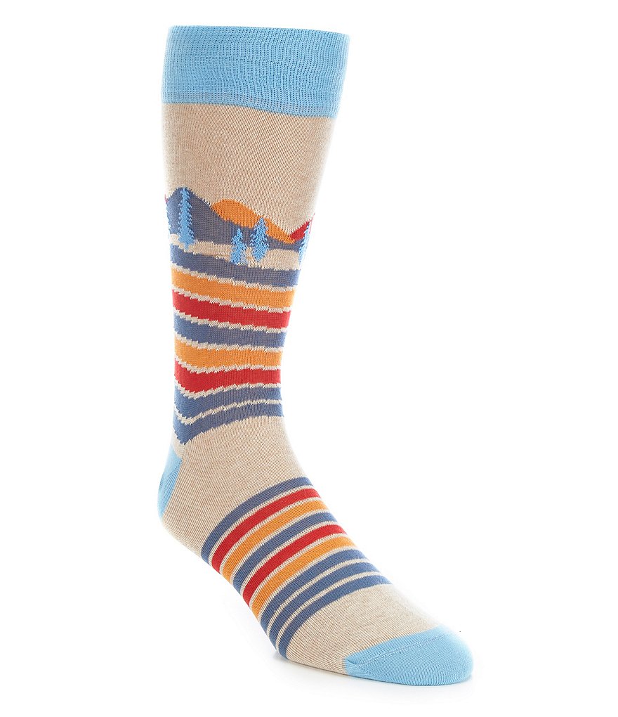 Cremieux Landscape Scene Crew Socks